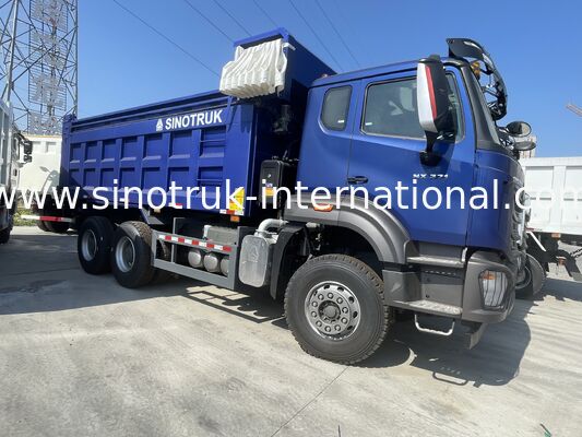 Camión volquete HOWO-NX con motor SINOTRUK de 371 HP, lona eléctrica y caja de carga de acero al manganeso de alta resistencia