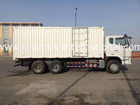HOWO 6X4 Box Truck, 43CBM, Single Side Double Doors & Rear Double Doors, 371HP, 10-Speed Transmission