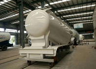 De carbono del acero camión de remolque semi para el transporte material del polvo