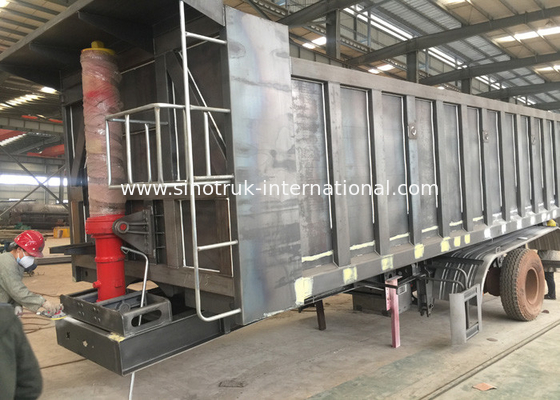 Metal el remolque de la aduana 60T semi, cargador semi bajo para la capacidad de cargamento grande