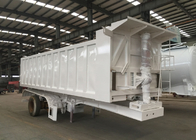 Del color remolque blanco resistente de la cama semi para 60 toneladas de capacidad de cargamento