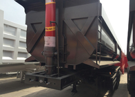 Cargo plano del transporte del remolque del color del camión hidráulico negro de 3 árboles semi