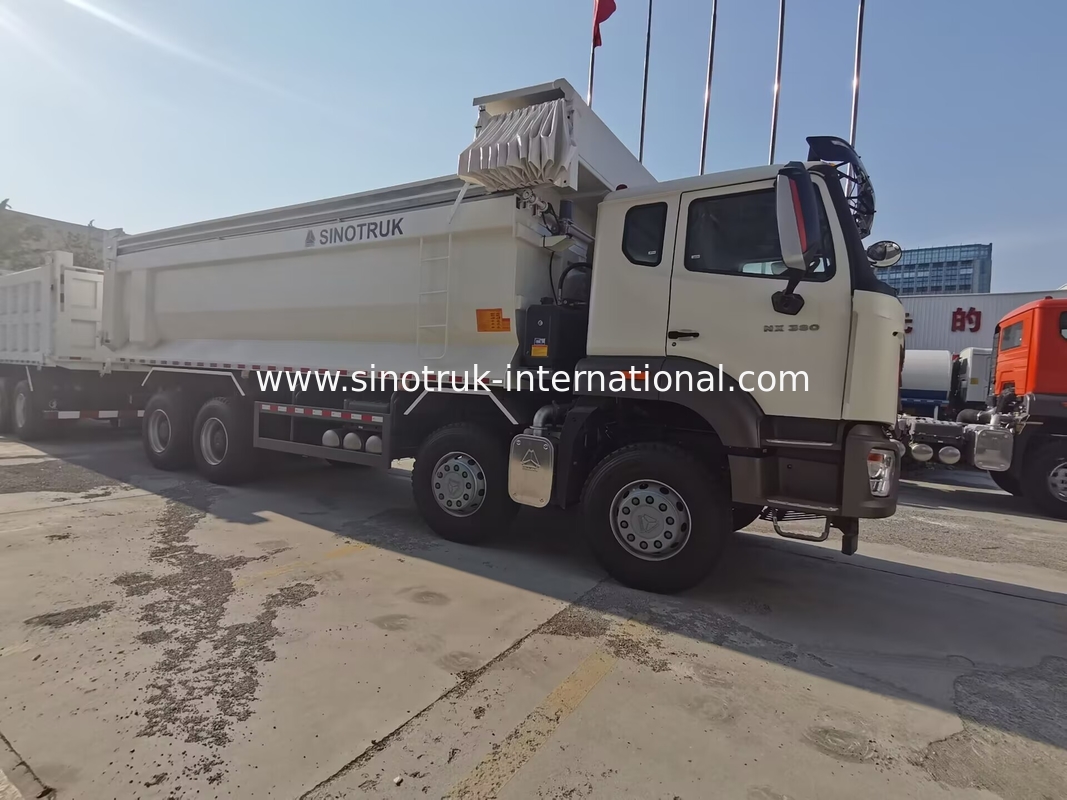 Sinotruk HOHAN Nuevo HOWO 8X4 camión de descarga 380hp 12 ruedas blanco H77L ZZ3317V386JB1R tipo U