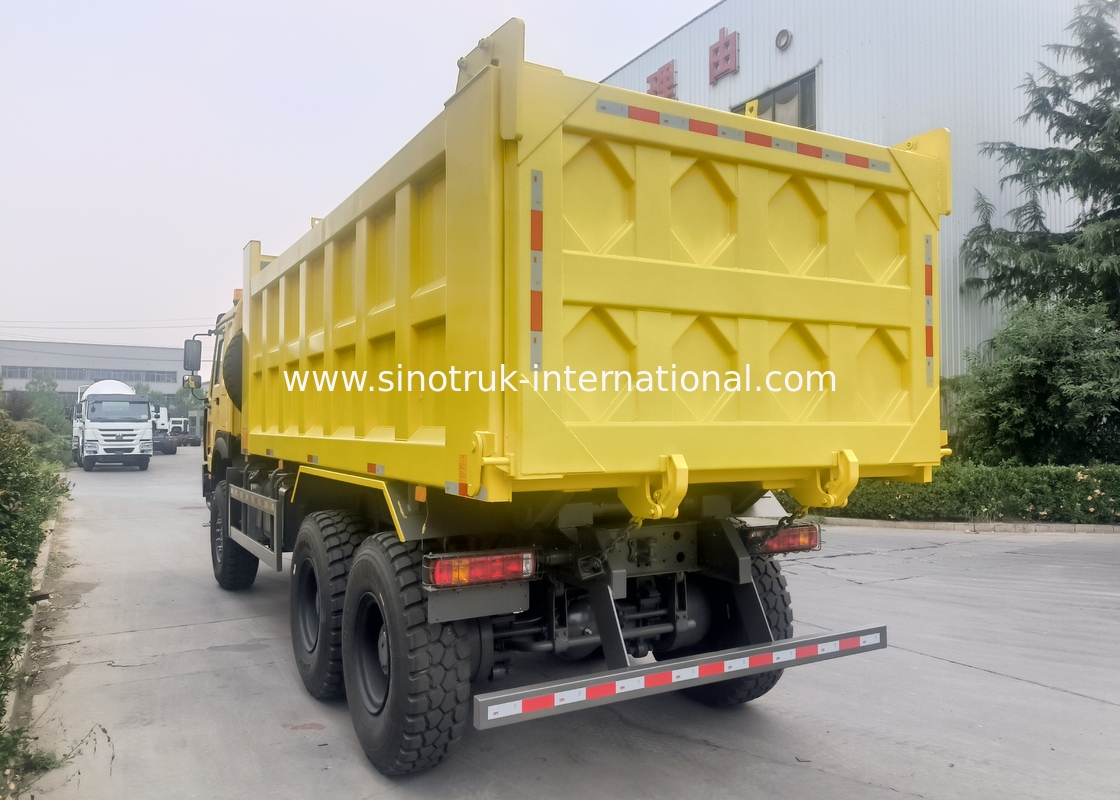 Sinotruk Howo Dump Truck 6 × 6 tracción en todas las ruedas con 14.00R20 neumático único 380 hp