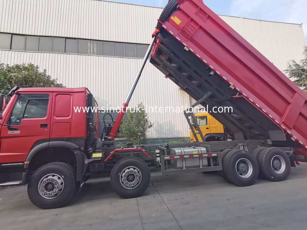 HOWO 12 ruedas Sinotruk 8X4 camión de descarga 400hp para la minería LHD U tipo de contenedor
