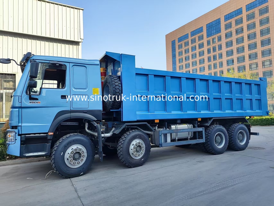 Captivador HOWO azul 8×4 380HP 26.91CBM camión de basura donde la potencia se encuentra con precisión en cada carga!