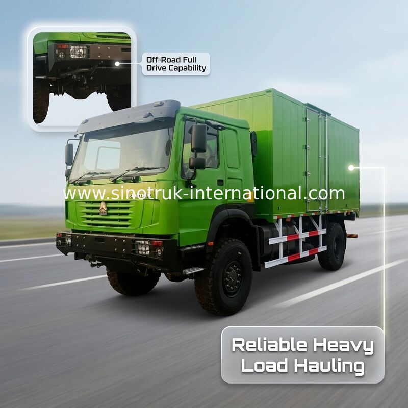 Camión de carga 4X4 LHD con tanque de carga de 5000*2300*2300 mm y eje trasero de 16T para transporte de servicio pesado