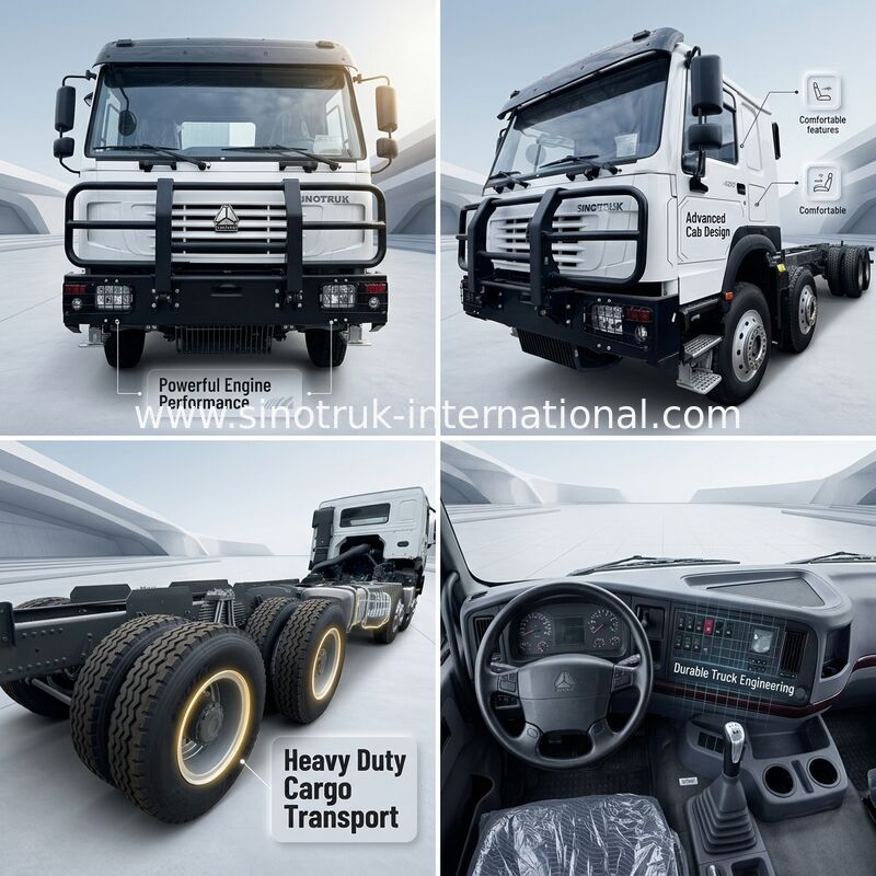 Sinotruk HOWO 8X4 camión de carga 400hp 12 ruedas Ghost Face Cab
