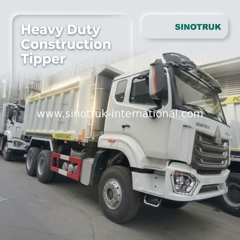 30-40 toneladas RHD 10 ruedas camión de descarga con tirador SINOTRUK Haohan para la construcción Blanco