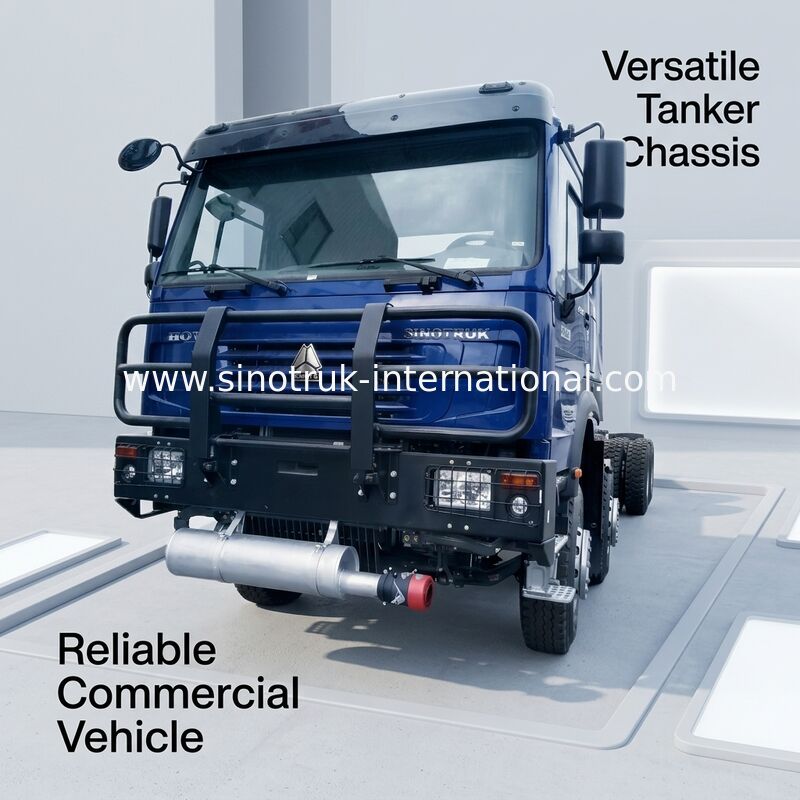 SINOTRUK HOWO Camión tanque de petróleo Chasis 400 CV 8X4 LHD 50 toneladas 40CBM
