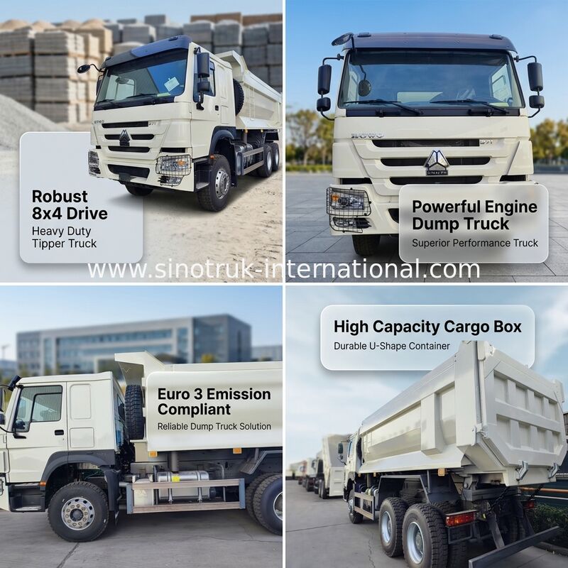 Camión volquete SITRAK de 10 ruedas con emisión Euro 3 y motor de 430 HP