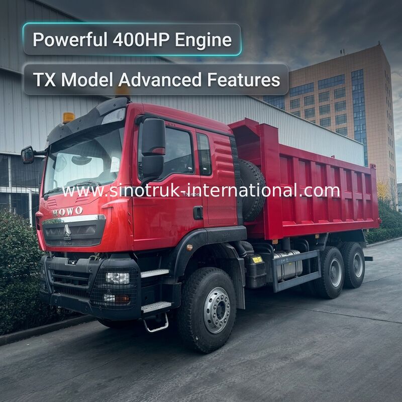 Camión volquete 6X4 del volquete del modelo 400HP LHD de SINOTRUK HOWO TX con las luces de advertencia