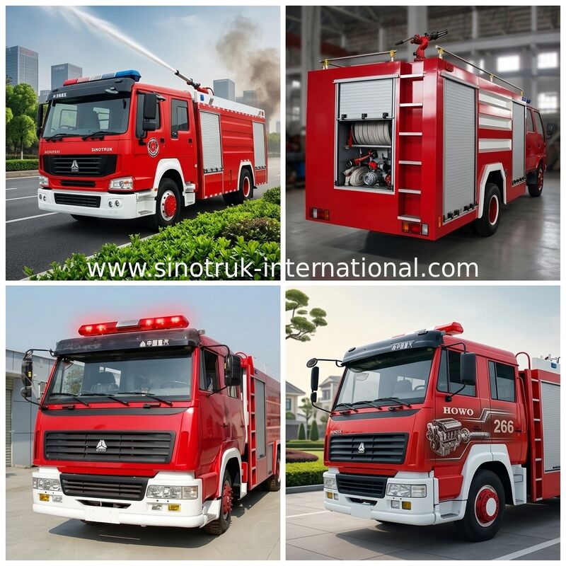 Camión SINOTRUK HOWO 8-12CBM 266HP de la lucha contra el fuego para la extinción de incendios o asperjar