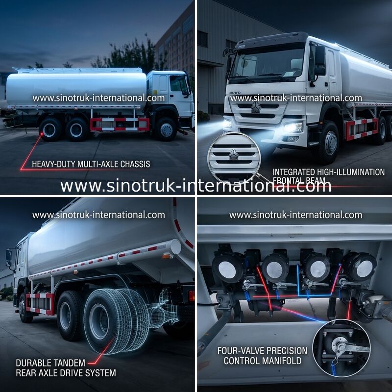 Camión del tanque de aceite de las ruedas de HOWO 6×4 10 400HP 20CBM para el transporte