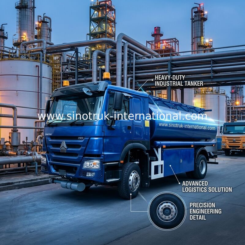 Camión cisterna de petróleo de 300 HP con capacidad de 10CBM y chasis SINOTRUK para transporte eficiente de petróleo
