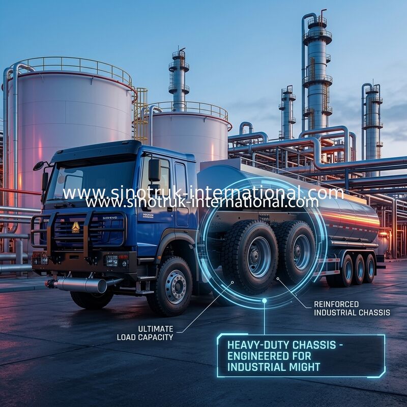 SINOTRUK HOWO 6×4 10 ruedas Camión tanque de aceite 400 CV chasis del tanque de aceite