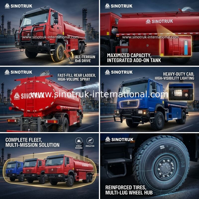 Camión cisterna de aceite SINOTRUK HOWO de 290 HP con capacidad de 10 CBM y chasis resistente