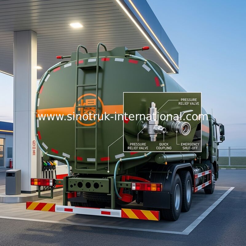 Ordenador del camión de petrolero del combustible de aceite de SINOTRUK 30CBM que reaprovisiona el buque de petróleo de combustible móvil de los camiones de combustible