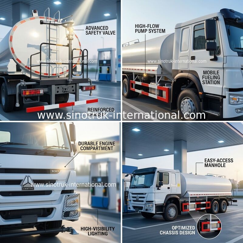 Alto consumo de combustible bajo del camión del tanque de aceite de los caballos de fuerza 400HP HOWO de LHD 6×4 10wheels