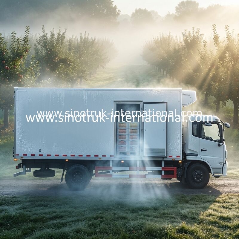 7 T refrigeraron la caja congelada With de Closed Van Truck del euro 2 de los camiones y de las furgonetas LHD 4X2