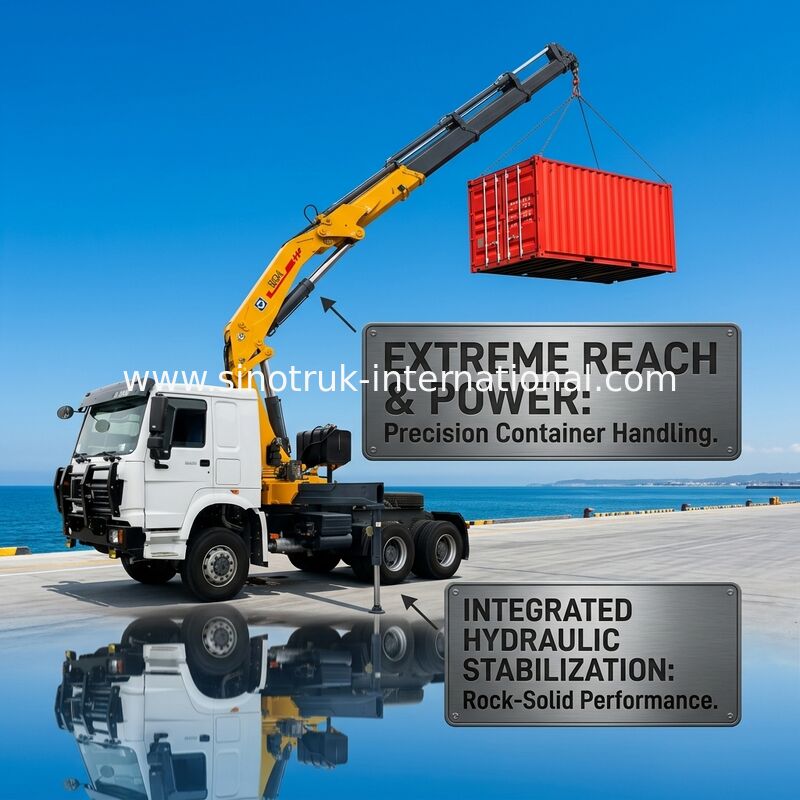 El camión del tractor de SINOTRUK montó 12 toneladas hidráulicas de la grúa 6X4 LHD 336HP XCMG Crane