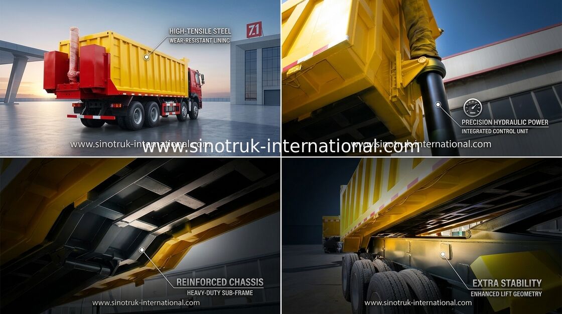 De SINOTRUCK HOWO del descargador del volquete camión de remolque semi 25-45CBM con la certificación de la BV