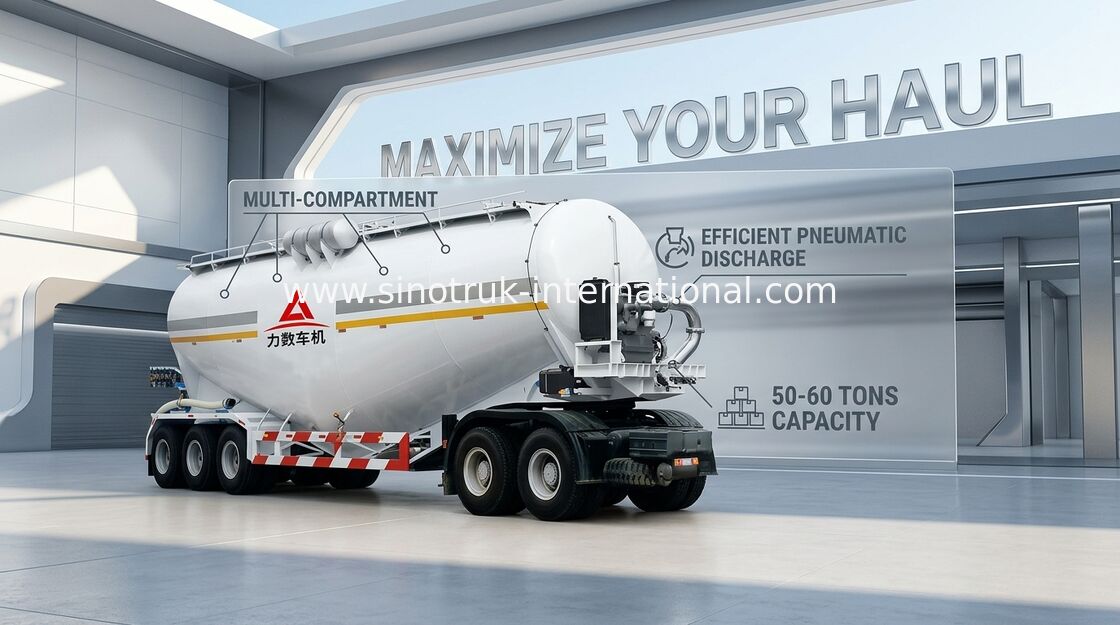 del manganeso 48.5cbm del cemento del tanque camión de remolque a granel de acero semi ISO/3C/BV/IFA/SGS