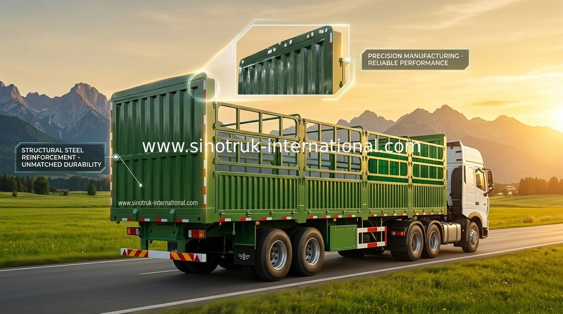 Del plano árboles 30-60Tons el 13m del camión de remolque semi 3 para el envase cargado