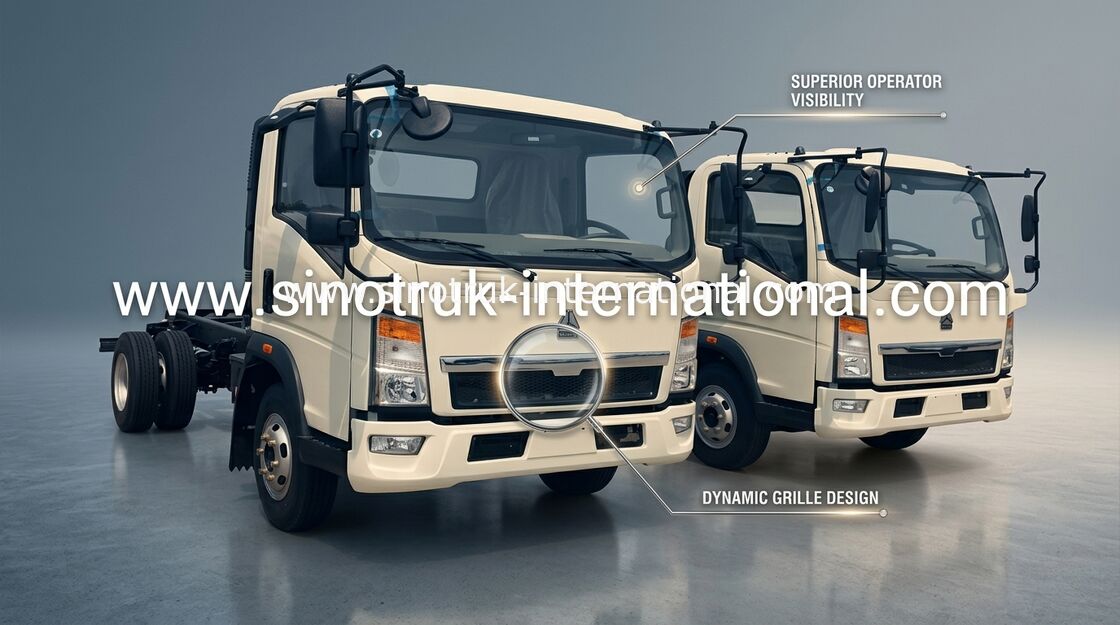 12 toneladas de HOWO de los camiones de poca potencia del anuncio publicitario del color 116HP de impulsión blanca del motor 4×2