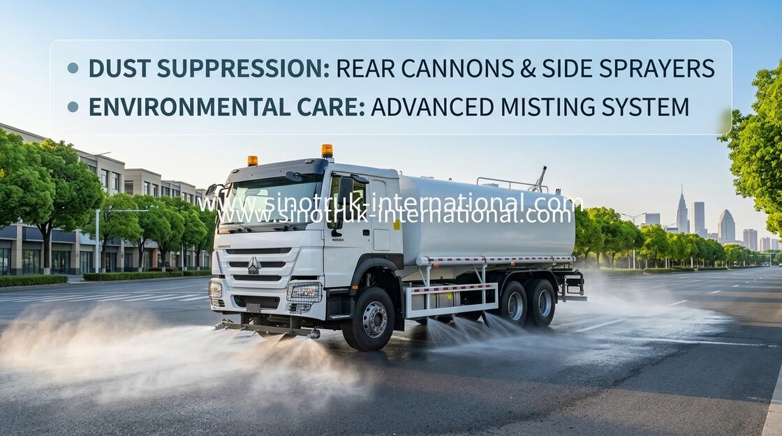 Sinotruk HOWO Blanco RHD 6x4 Camión de tanque de agua ZZ1257V4347B1 Con función de lavado de alta presión