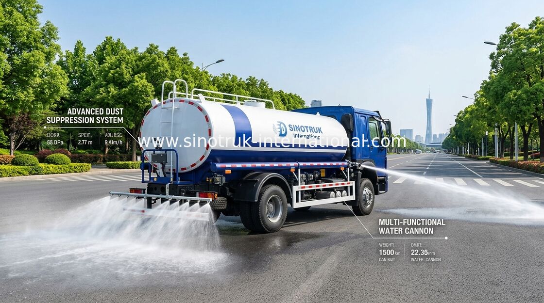 SINOTRUK HOWO Camión tanque de agua 4x2 RHD 300HP 10CBM para el transporte de agua duradera