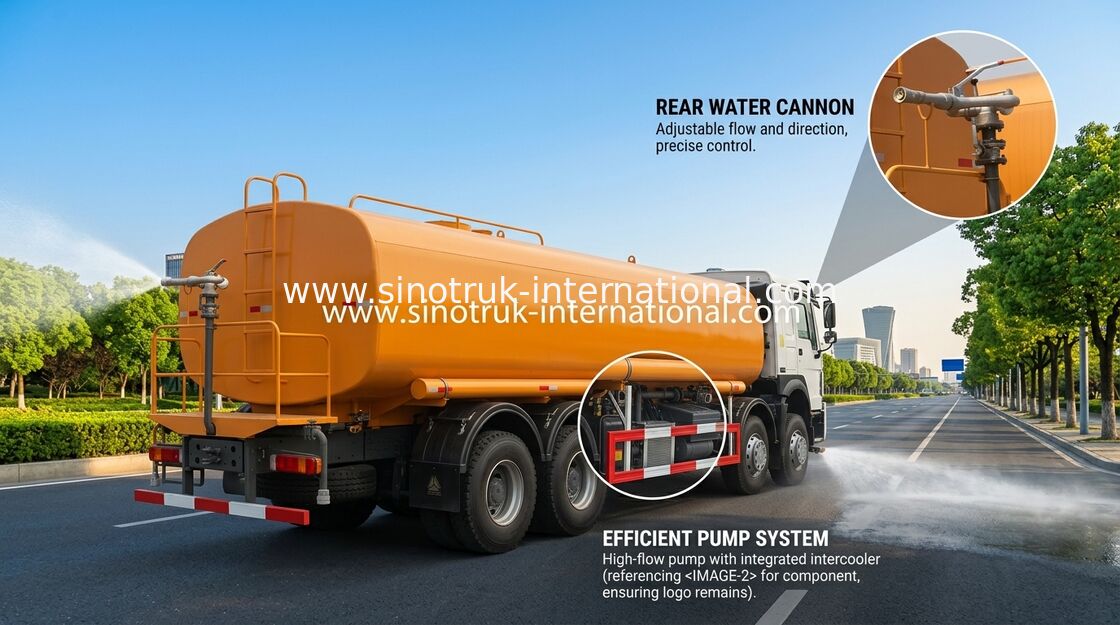 Camión del tanque de agua de la regadera de Sinotruk Howo 30CBM 8 x 4 euro 2