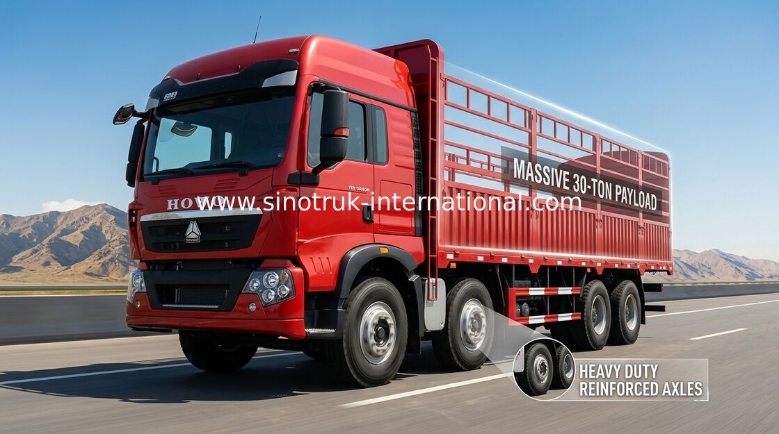 Tipo camión SINOTRUK HOWO 8X4 LHD Euro2 336HP de Warehouse de la participación del cargo