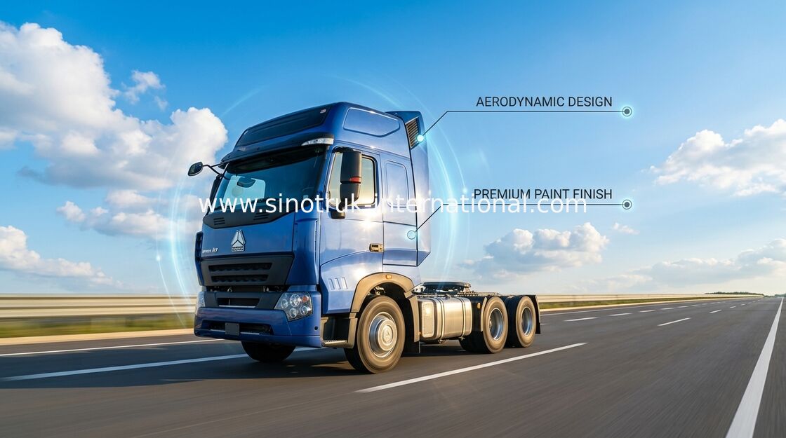 Cabeza del camión del tractor del remolque de SINOTRUK HOWO semi con el aire acondicionado 60-70 toneladas