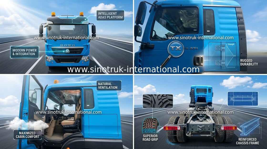 Tipo del camión LHD del tractor de 371HP SINOTRUK HOWO 6x4