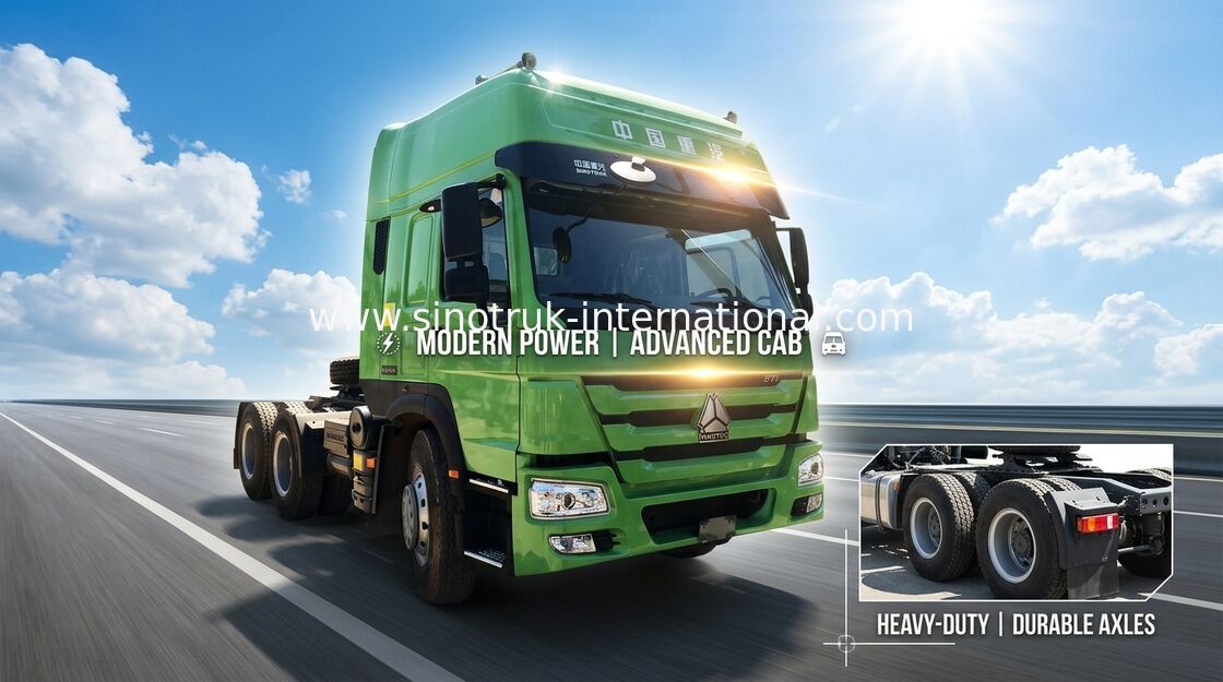 El camión LHD 10 del tractor remolque de Howo rueda altas literas del taxi dos del tejado de HW 79 102 kilómetros por hora