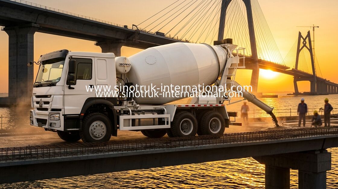 Alto camión bajo LHD 6×4 10wheels del mezclador del consumo de combustible HOWO de los caballos de fuerza 400HP