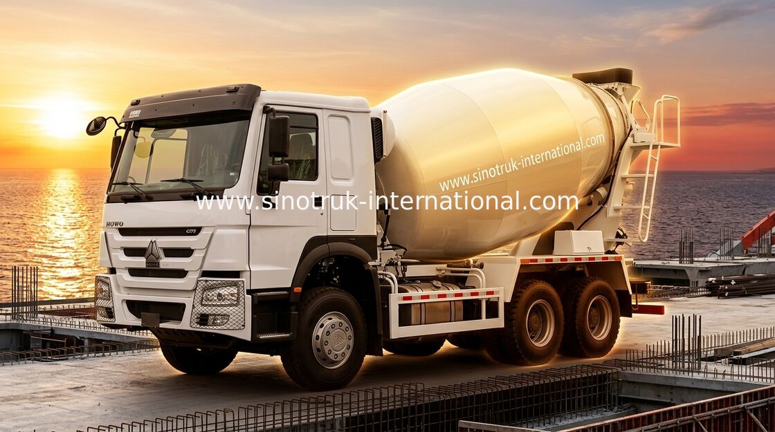 SINOTRUK HOWO LHD 6×4 10 ruedas camión mezclador de hormigón de alta potencia 400 CV
