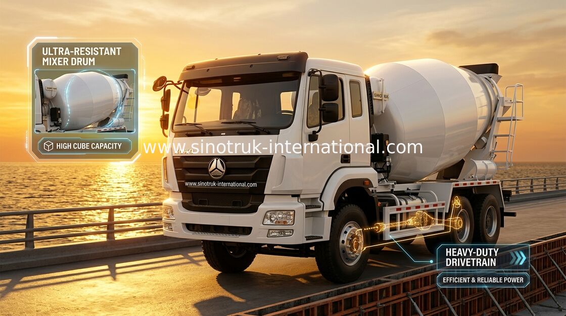 Camión Euro2 290HP 6X4 ZZ5255GJBM3846B1 de la bomba del mezclador concreto de SINOTRUK HOHAN