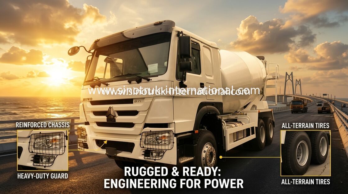 Camión hormigonera HOWO 371HP 10m³ con bomba y motor Eaton para construcción de alta resistencia