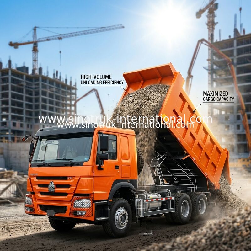 371HP 6x4 camión de basura 20.01CBM Maestría de carga útil para la eficiencia de trabajo pesado
