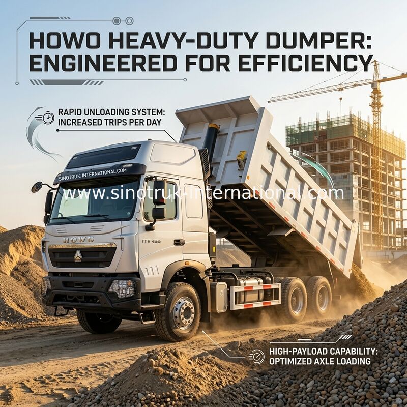 inotruk Nuevo camión de descarga Howo Chasis Weichai Motor 8 × 4 LHD 430HP