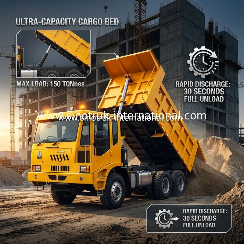 Transporte versátil y resistente con dimensiones de caja de carga 5800*3200*1800mm y cabina de camión HW7D