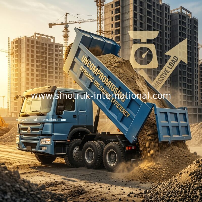 Captivador HOWO azul 8×4 380HP 26.91CBM camión de basura donde la potencia se encuentra con precisión en cada carga!