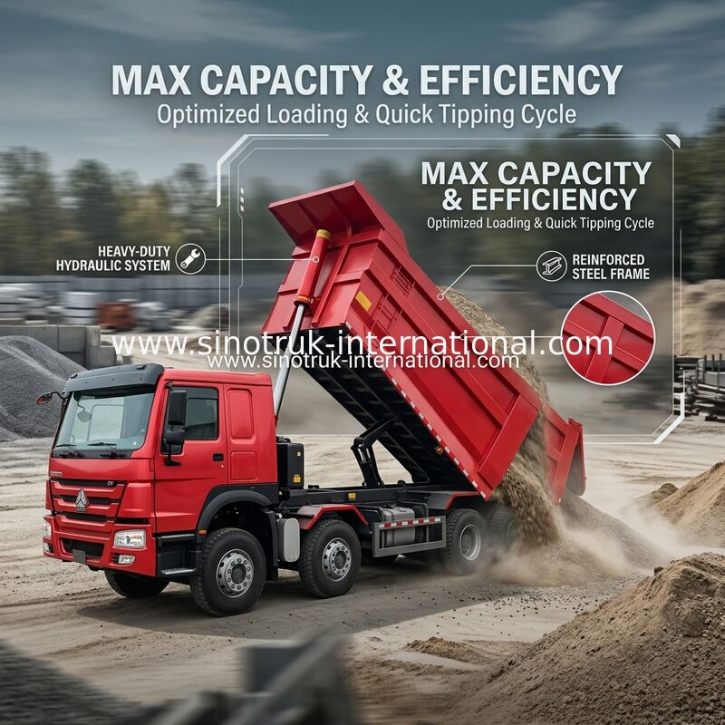 Camión de descarga con tirador SINOTRUK HOWO A7 8X4 para construcción ZZ3317V3567B1