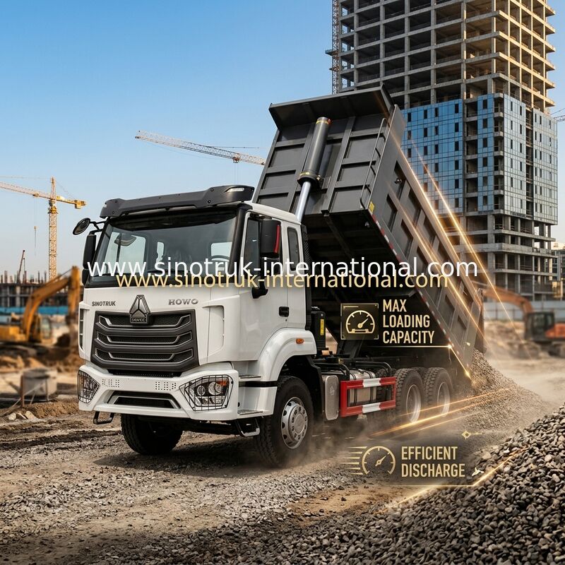 SINOTRUK HOHAN Howo tirador camión de descarga Chasis Weichai Motor 6 × 4 LHD ZZ3257V384JB1 Modelo