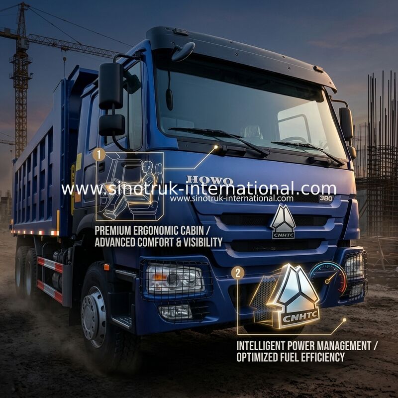 8X4 Blue Tipper Dump Truck 380hp 12 ruedas Blanco H77L ZZ3317V3567B1 Tipo U