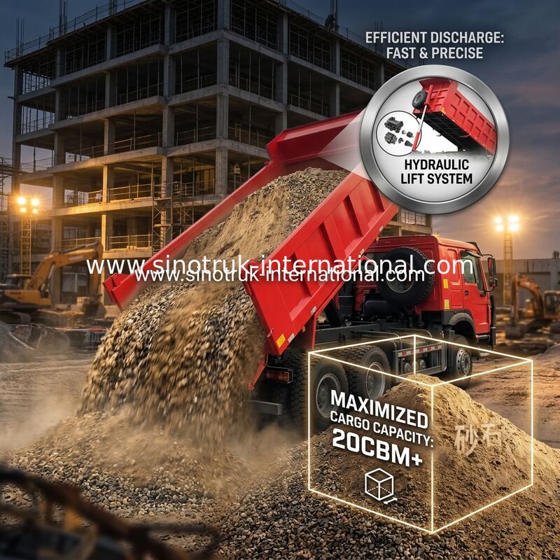 Sinotruk Howo tirador camión 6 × 4 Lhd 10 ruedas cara fantasma parachoques neumáticos de minería