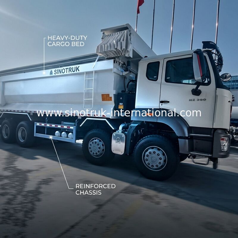 Sinotruk HOHAN Nuevo HOWO 8X4 camión de descarga 380hp 12 ruedas blanco H77L ZZ3317V386JB1R tipo U