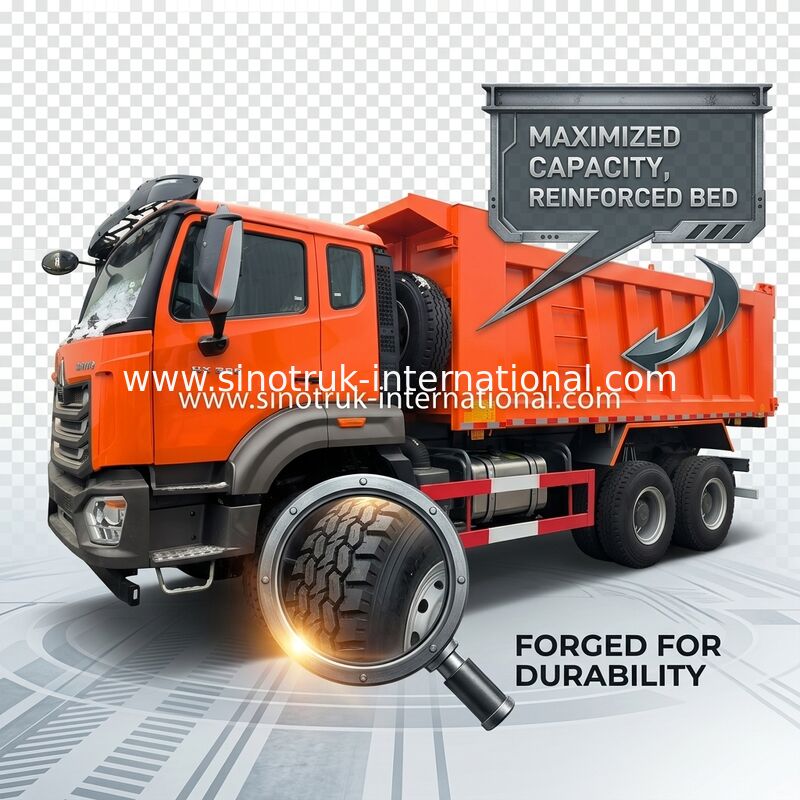 Sinotruk Hohan Camión de descarga con tirador N7 6 × 4 10 ruedas 380 CV Lhd o Rhd